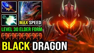 BLACK DRAGON IS BACK Ultra Speed + Level 30 Elder Form with Aghanim Scepter & Mjollnir 7.29c DotA 2