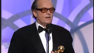 Jack Nicholson Wins Best Actor Motion Picture Drama - Golden Globes 2003