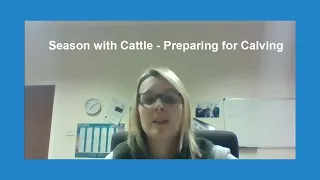 Webinar: Season with Cattle - Preparing for Calving