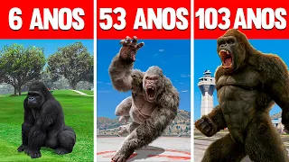 SOBREVIVENDO 103 ANOS COMO KING KONG NO GTA 5