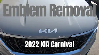 Car Badge Delete: 2022 KIA Carnival