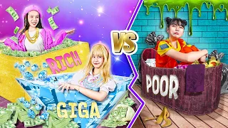 Poor Vs Rich Vs Giga Rich...Who Receives Better Care At The Swimming Pool? | Baby Doll Show