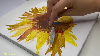 Sunflower Painting Step by Step with Acrylic #194