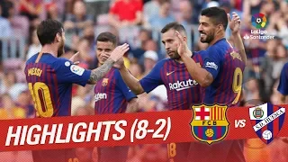 Highlights FC Barcelona vs SD Huesca (8-2)