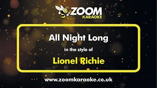 Lionel Richie - All Night Long - Karaoke Version from Zoom Karaoke