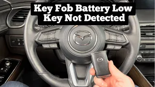 How to Start 2020 - 2023 Mazda CX-9 With Dead Key Fob Battery "Key Not Detected" CX9 Remote Low