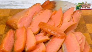 Salted pink salmon in oil for storage without freezing, fish recipes from fisherman dv.27rus.