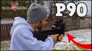 NEW King Arms FN-P90 Airsoft Gun! [Unboxing & Shooting] - MY FIRST AIRSOFT VIDEO!