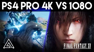 Final Fantasy XV (Full Game) PS4 Pro 4k vs 1080p Gameplay