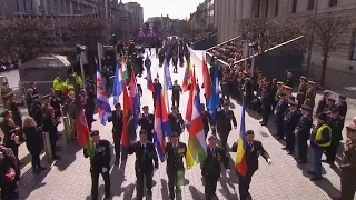 Ireland celebrates Easter Rising centenary with a parade, gun salutes and fly past