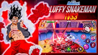 "CHAR WHO CAN MAKE THE ENEMY DESPAIR😱”LUFFY SNAKEMAN 1VS3 PVP GAMEPLAY OPFP | onepiece fughting path