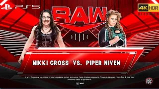 WWE 2K23 (PS5) - PIPER NIVEN vs NIKKI CROSS | RAW, MARCH 6, 2023 [4K 60FPS HDR]