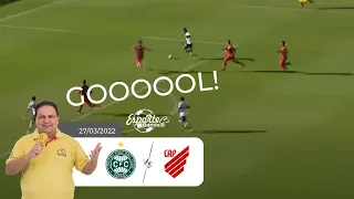 Gol do Alef Manga que garantiu o Coritiba na final do Paranaense → CORITIBA x ATHLÉTICO (27/03/2022)