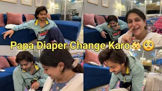 Newly Papa Kaise Diaper Change Karenge🤪👼@ShoaibIbrahimOfficial