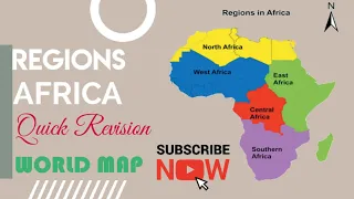 Regions of African Continent / Regional Map of Africa Continent / African Continent Map / Map Africa