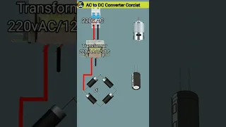 AC to DC Converter using Diode Connection #electric #shorts