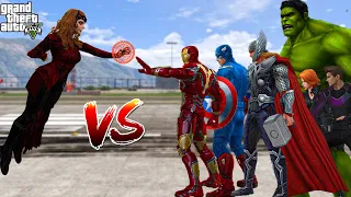 GTA 5 - SCARLET WITCH VS AVENGERS | EPIC BATTLE!