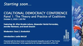 COALITIONAL DEMOCRACY CONFERENCE - Panel 1: The Theory and Practice of Coalitions