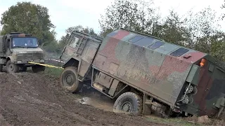 LKW Bergung aus der Wassergrube- Schmidtenhöhe 27.10.2022