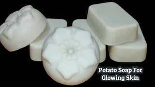 Homemade Potato Soap // skinwhitening and glowing soap // Cold process potato soap #KFRMedia