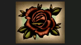 Speed Drawing Lesson - How to draw a Rose Tattoo Neo-Traditional Design Tutorial