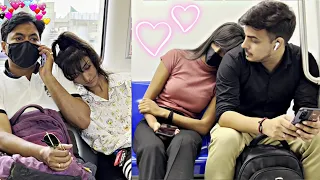 SLEEPING ON STRANGERS IN THE METRO PRANK || EPIC REACTIONS || Fit Punom