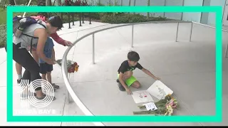 People pay their respects to Winter the Dolphin at Clearwater Marine Aquarium