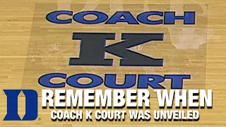 Duke Unveils "Coach K Court" | Coach K Remember When