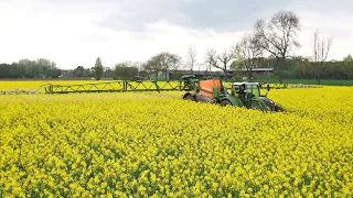 Behandlung in der Rapsblüte mit Fendt 724 | FendtONE | Amazone 36m - 2023