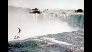 Niagara Falls Stunt Goes Wrong. Parachute fails to open for rider of motorized ski.