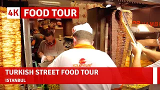 Turkish Food Street Tour In Istanbul November 2021|4k UHD 60fps