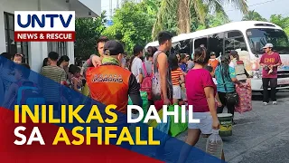 Halos 5k residente sa Sto. Domingo sa Albay, apektado ng ashfall mula sa Bulkang Mayon