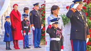 National Holiday: Albert And Charlene Of Monaco Present Alongside All The Grimaldis