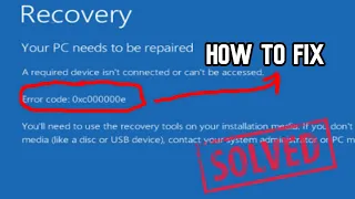 Your PC Needs to be Repaired Error Code 0xc000000e Windows 11 - Solution [2023] (FIXED)