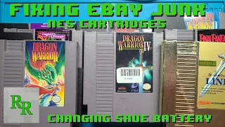 Changing 8 NES Save Batteries!  - Fixing Ebay Junk