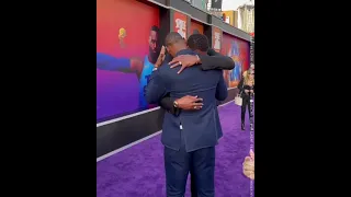 LeBron James and Chris Bosh at the Space Jam movie premier