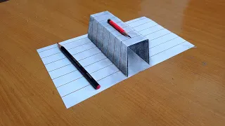 Easy 3d drawing for beginners😍 | watch till end #art #drawing #magical