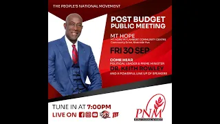 PNM's Post Budget Public Meeting