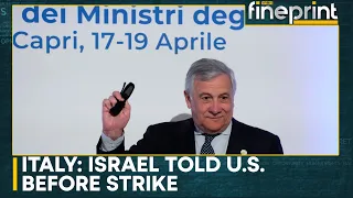 Italy says Israel warned US about drone attack on Iran | WION Fineprint