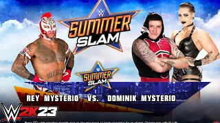 WWE 2K23 - Rey Mysterio Vs Dominik Mysterio Feat. Rhea Ripley | Father vs Son PS5 [4K]