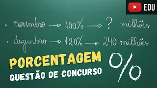 Porcentagem - Questão de Concurso - VUNESP - Professora Angela