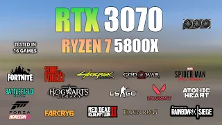 RTX 3070 + Ryzen 7 5800X : Test in 16 Games - RTX 3070 Gaming