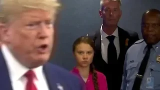 Greta Thunberg shows her displeasure with Donald Trump at the UN General Assembly