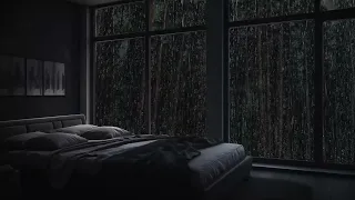 Soothing Rain Sound in Forest for Sleeping, Relaxing, Focus on Work - Rain Sound on Window for Sleep