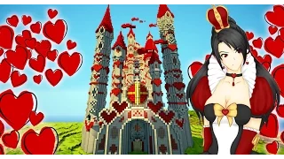 MASSIVE QUEEN OF HEARTS CASTLE MINECRAFT TIMELAPSE!