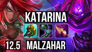 KATARINA vs MALZAHAR (MID) | Rank 4 Kata, 1.8M mastery, 7/2/11, 700+ games | EUW Challenger | 12.5