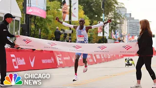 World record set as Kelvin Kiptum wins 2023 Chicago Marathon