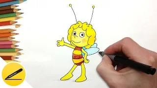 How to Draw Maya the Bee - Рисуем Пчёлку Майю