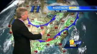 Showers end early Thursday evening, temps in 60s