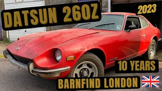 Wow! 10 years in a garage ...Datsun 260z Barn Find London in 4K